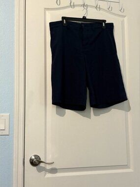 OP Men's Dark Blue Flat Front Shorts